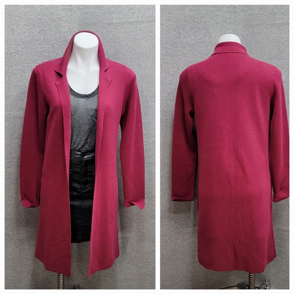 EILEEN FISHER SILK BLEND LONG CARDIGAN, SIZE S - Picture 1 of 7